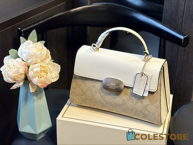 Coach Eliza Handbag White 27 x 18 cm  - 1