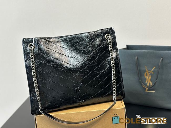 YSL Saint Laurrent Shopping Bag Black 33 x 27 cm - 1