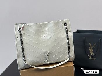 YSL Saint Laurrent Shopping Bag White 33 x 27 cm
