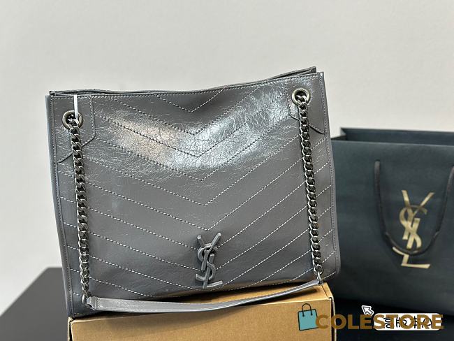 YSL Saint Laurrent Shopping Bag Grey 33 x 27 cm - 1
