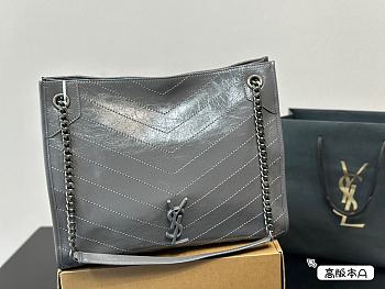 YSL Saint Laurrent Shopping Bag Grey 33 x 27 cm