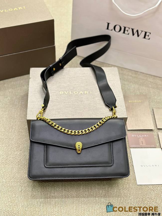 Bulgari Serpenti East-west Maxi Gold Chain Black 25 cm - 1