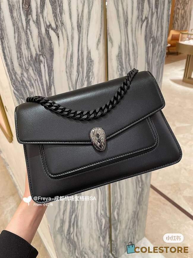 Bulgari Serpenti East-west Maxi Black Chain Black 25 cm - 1