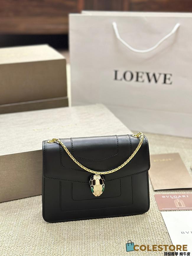 Bulgari Serpenti East-west Maxi Chain Black 20 x16 cm - 1