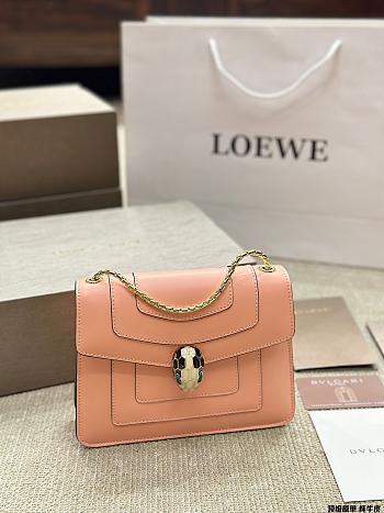 Bulgari Serpenti East-west Maxi Chain Pink 20 x 16 cm