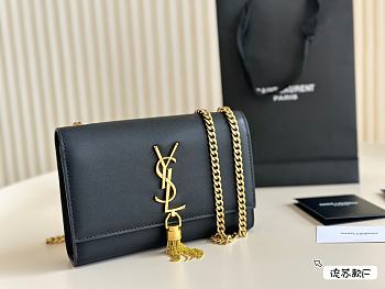 Saint Laurrent Kate Gold Chain Black 24 cm 