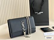 Saint Laurrent Kate Silver Chain Black 24 cm - 1