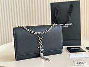 Saint Laurrent Kate Silver Chain Black 24 cm - 5