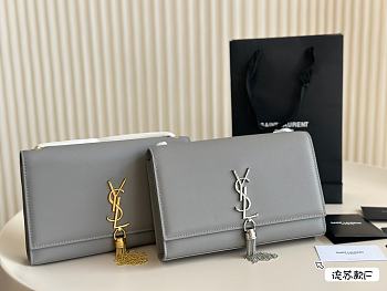 Saint Laurrent Kate Yellow Chain Grey 24 cm 