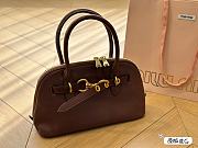 Miu Miu Aventure Nappa Leather Top-Handle Bag Brown 27 x 17 cm - 1