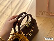 Miu Miu Aventure Nappa Leather Top-Handle Bag Brown 27 x 17 cm - 4