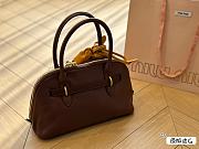 Miu Miu Aventure Nappa Leather Top-Handle Bag Brown 27 x 17 cm - 2