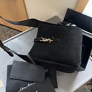 YSL Saint Laurrent Hobo Suede Black 24 cm  - 2