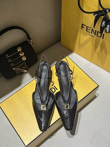 Fendi FLogo Slingback Black