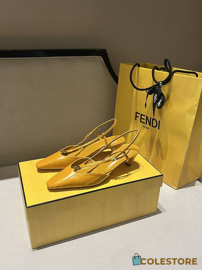 Fendi FLogo Slingback Yellow - 1