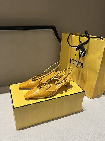 Fendi FLogo Slingback Yellow