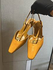 Fendi FLogo Slingback Yellow - 5