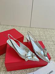 Ferragamo Slingback High Heels Silver - 6