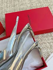 Ferragamo Slingback High Heels Silver - 4