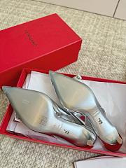Ferragamo Slingback High Heels Silver - 2
