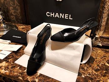 Chanel High Heel Slingback Black 