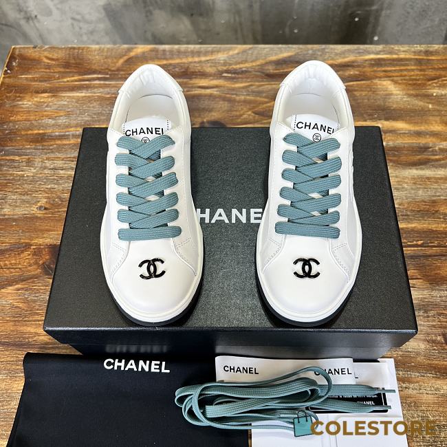 Chanel C Sneaker White And Mint - 1