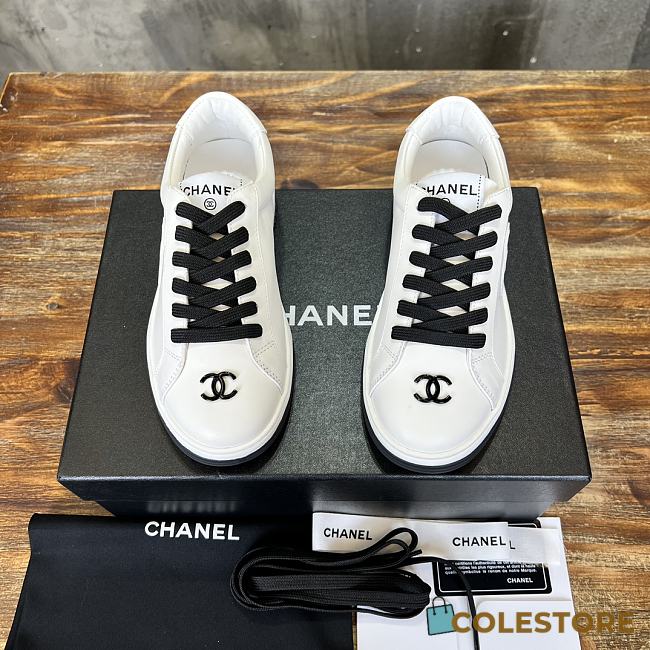 Chanel C Sneaker White And Black  - 1