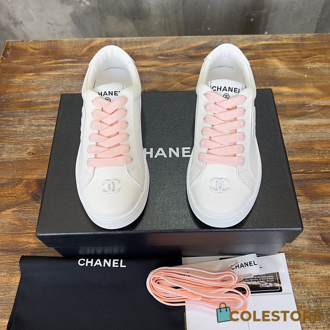 Chanel C Sneaker White And Pink - 1