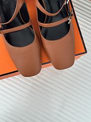Hermes Heels Leather Brown  - 5