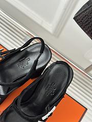 Hermes Heels Suede Black  - 5