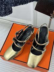 Hermes Yellow Heels  - 2
