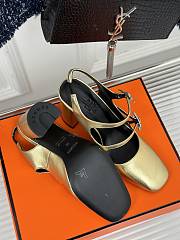 Hermes Yellow Heels  - 3