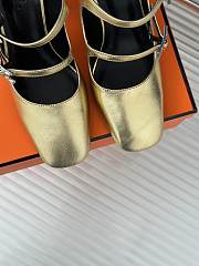 Hermes Yellow Heels  - 4