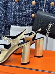 Hermes Yellow Heels  - 6