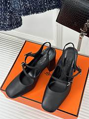 Hermes Heels Black  - 1