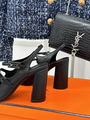 Hermes Heels Black  - 6
