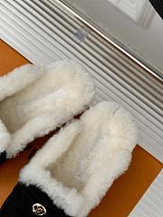 Louis Vuitton Fur Mule Black  - 6