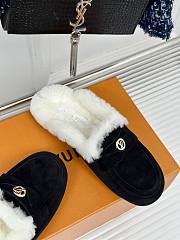 Louis Vuitton Fur Mule Black  - 5