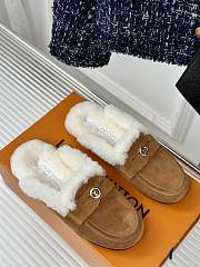 Louis Vuitton Mule Fur Brown  - 6