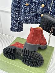Gucci Loafer Horsebit Suede Rouge  - 2