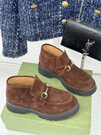 Gucci Loafer Horsebit Suede Brown