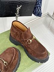 Gucci Loafer Horsebit Suede Brown - 6