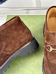 Gucci Loafer Horsebit Suede Brown - 4