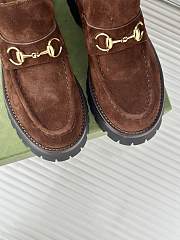 Gucci Loafer Horsebit Suede Brown - 3