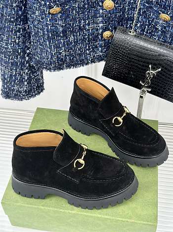 Gucci Loafer Horsebit Suede Black 