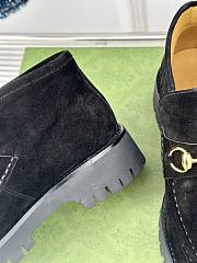 Gucci Loafer Horsebit Suede Black  - 6