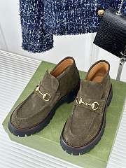 Gucci Loafer Horsebit Suede Grey - 1