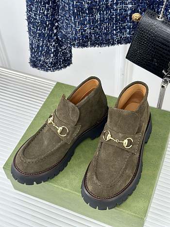 Gucci Loafer Horsebit Suede Grey