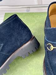 Gucci Loafer Horsebit Suede Navy - 6