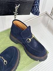 Gucci Loafer Horsebit Suede Navy - 3